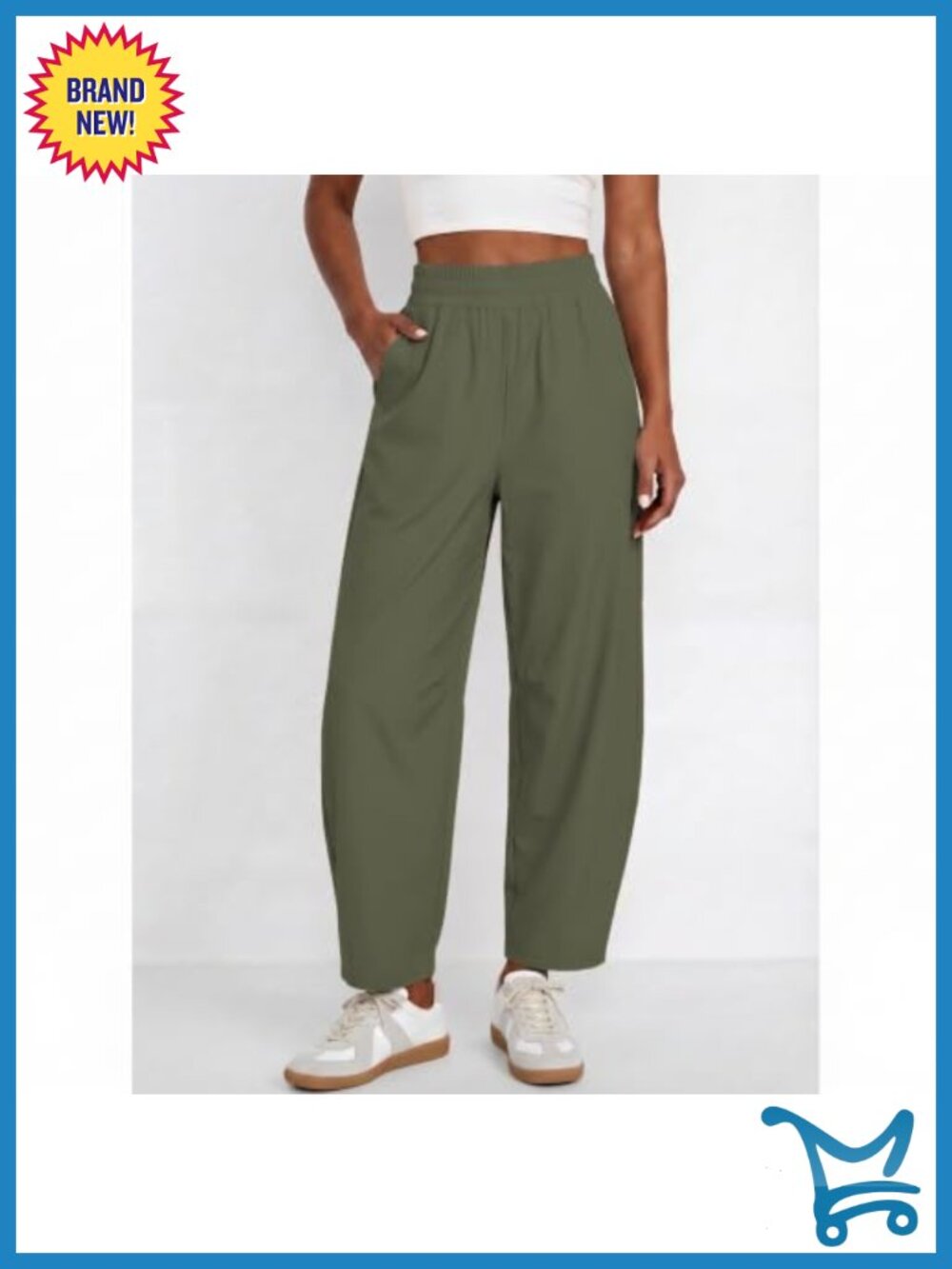 Barrel Pants Women Baggy Wide Leg Elastic Waisted Sweatpants Lounge Trousers - Picture 2 of 6